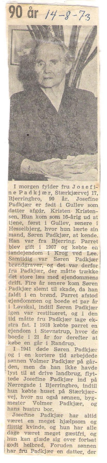 Bedstemors 90 års fødselsdag i 1973