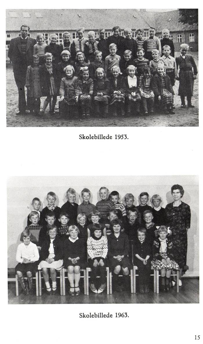 Skoleklasser i 1953 og 1963
