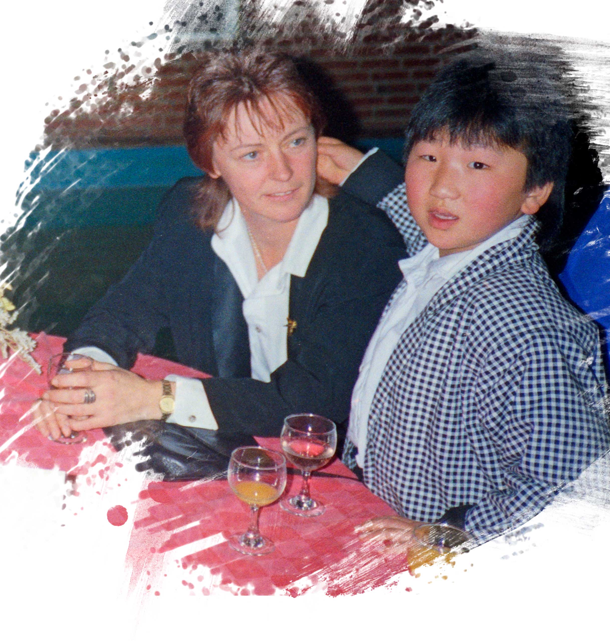 Anja sammen med sin mor