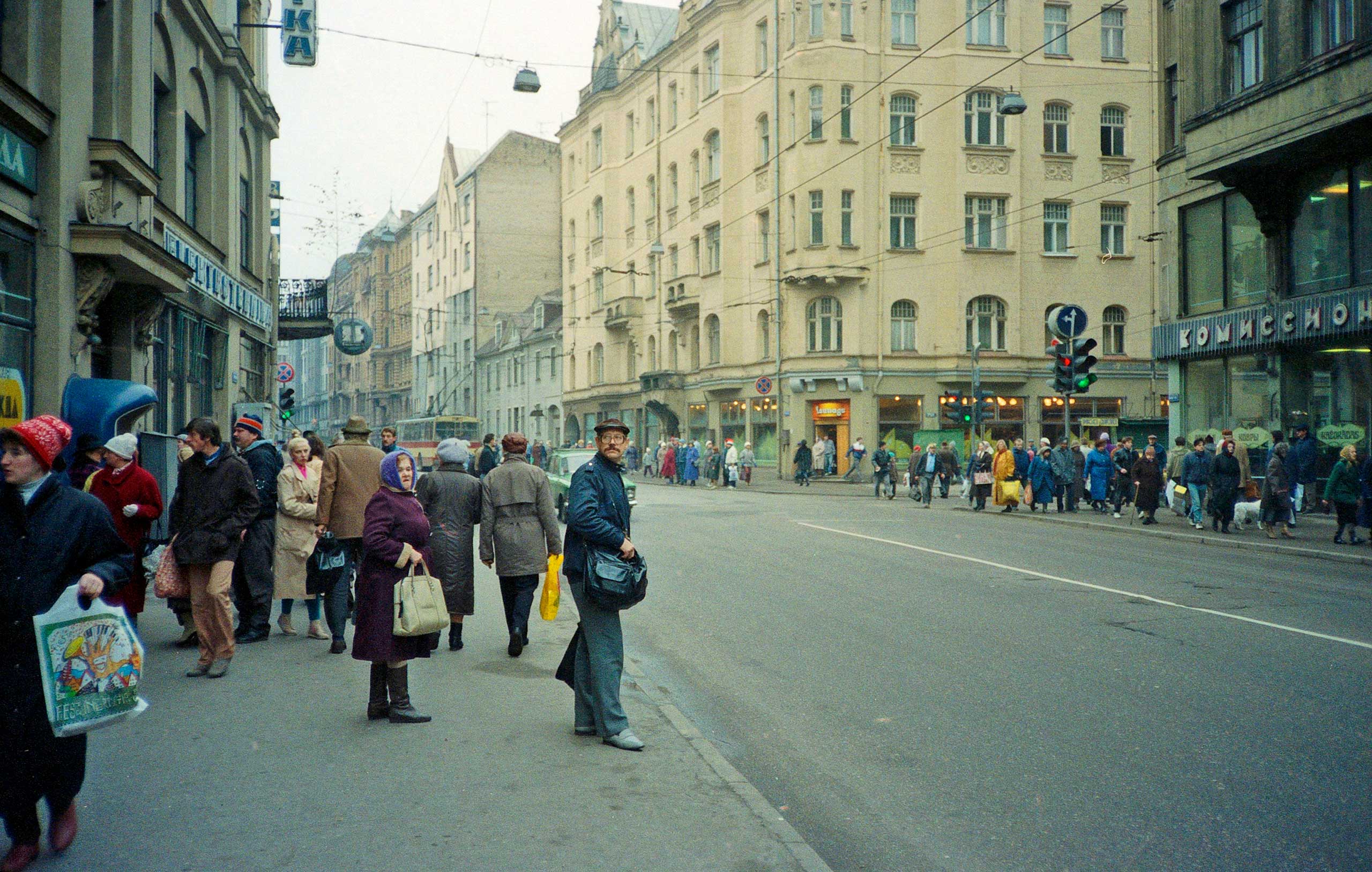 Hovedgaden Brivibas i 1991