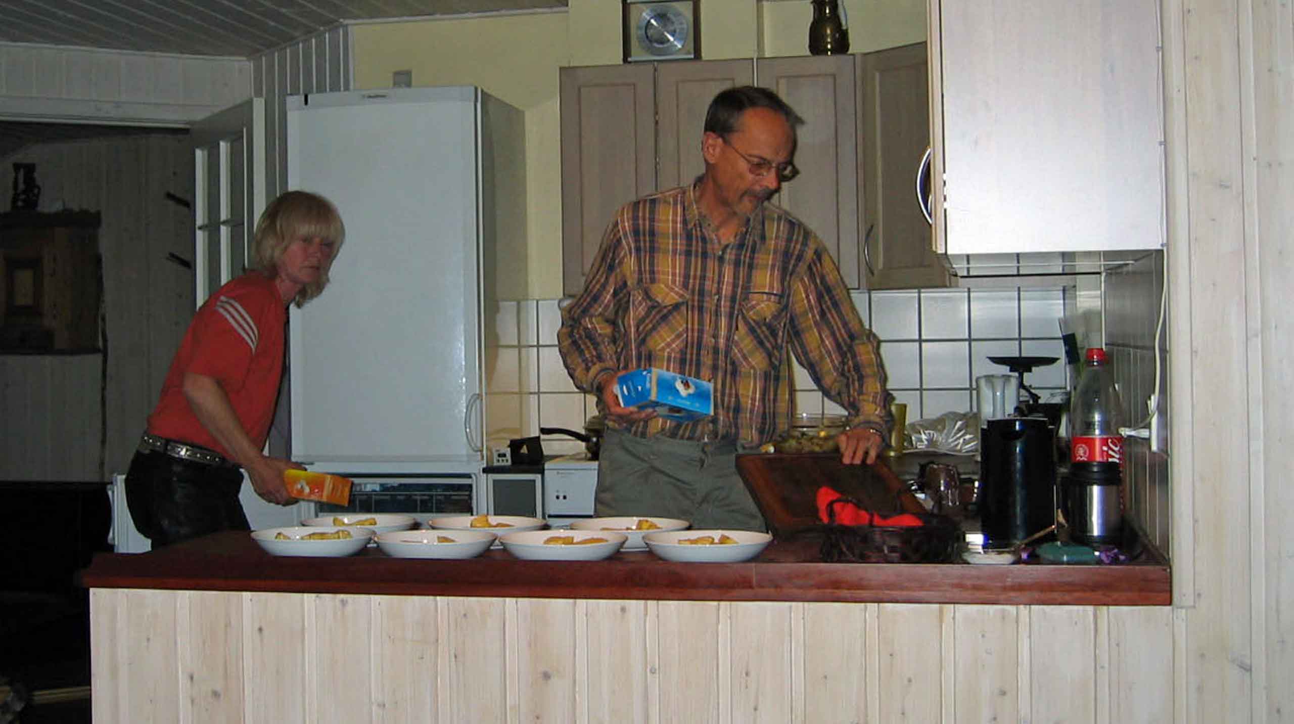 I køkkenet