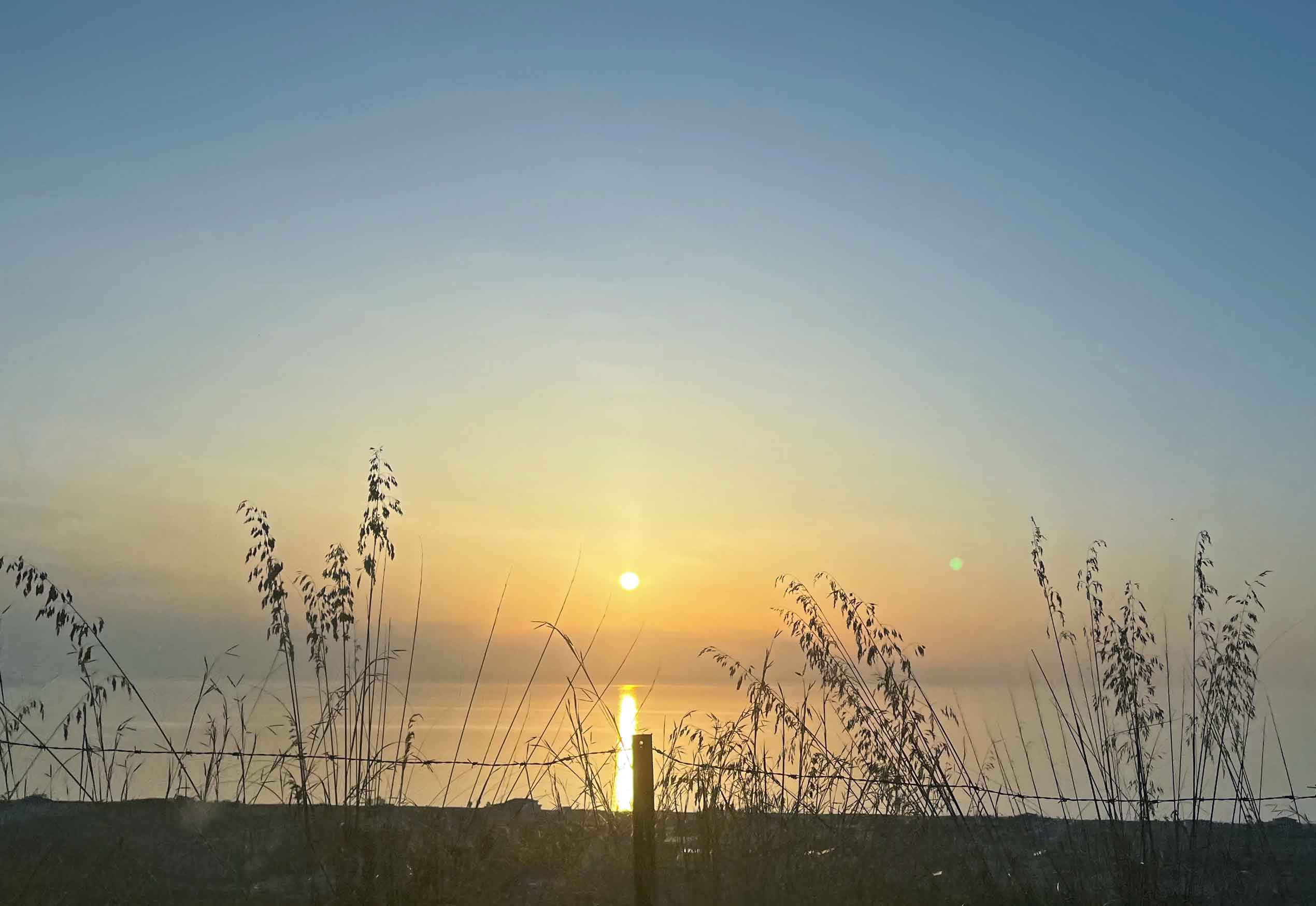 Solnedgang over det Tyrrhenske hav