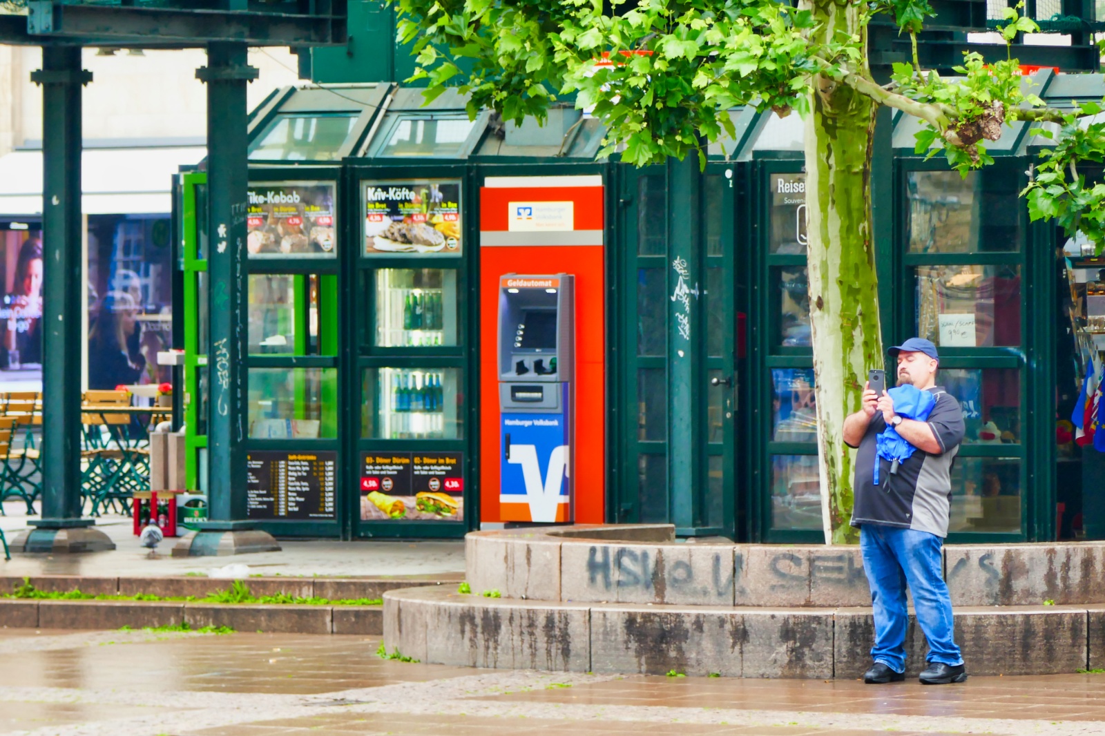 Imad taking a picture in Hamburg