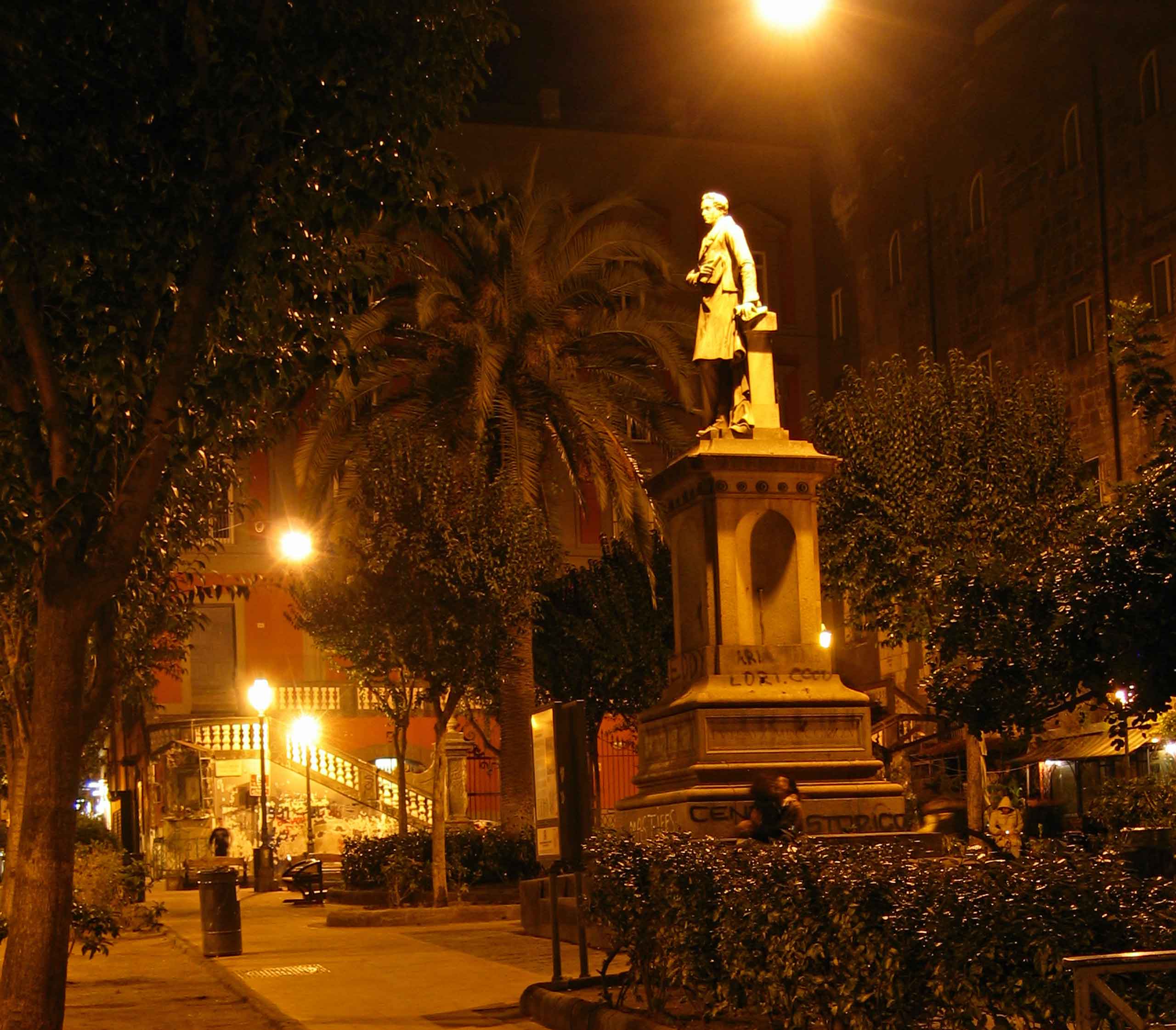 Torv med aftenstemning