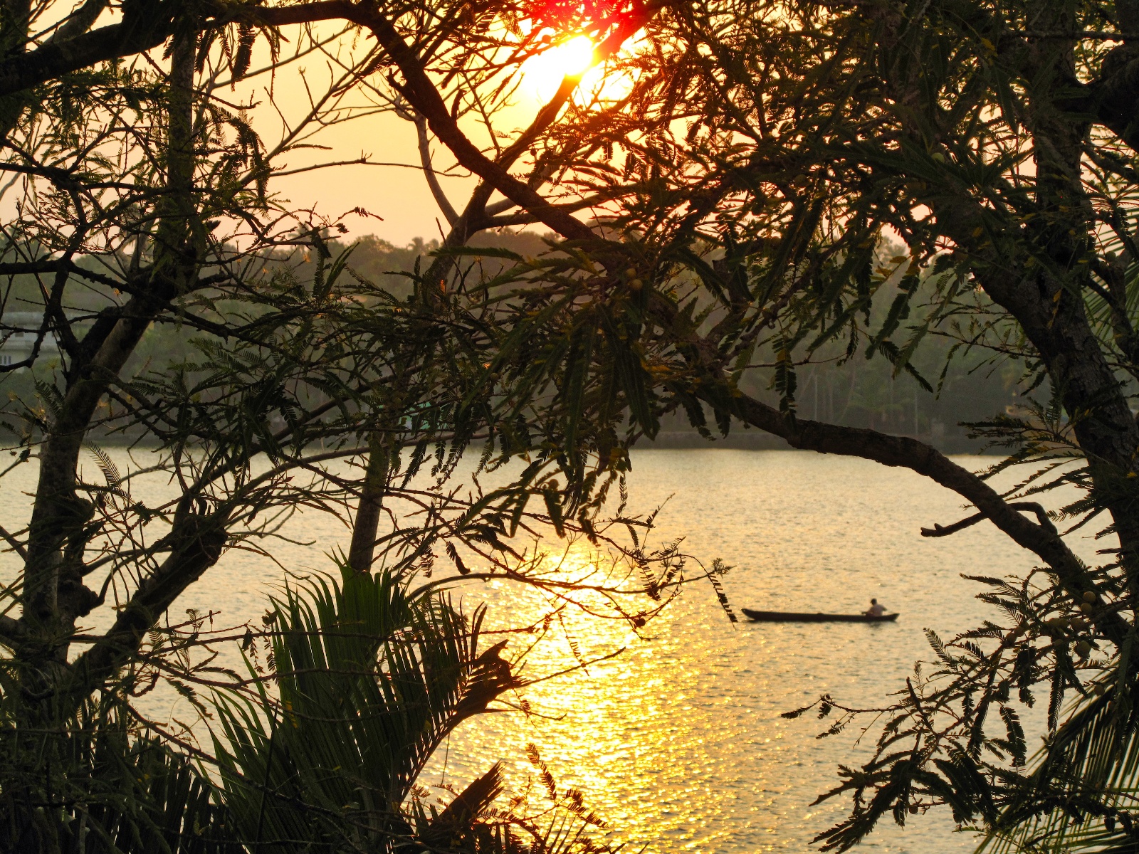 Kollam solnedgang