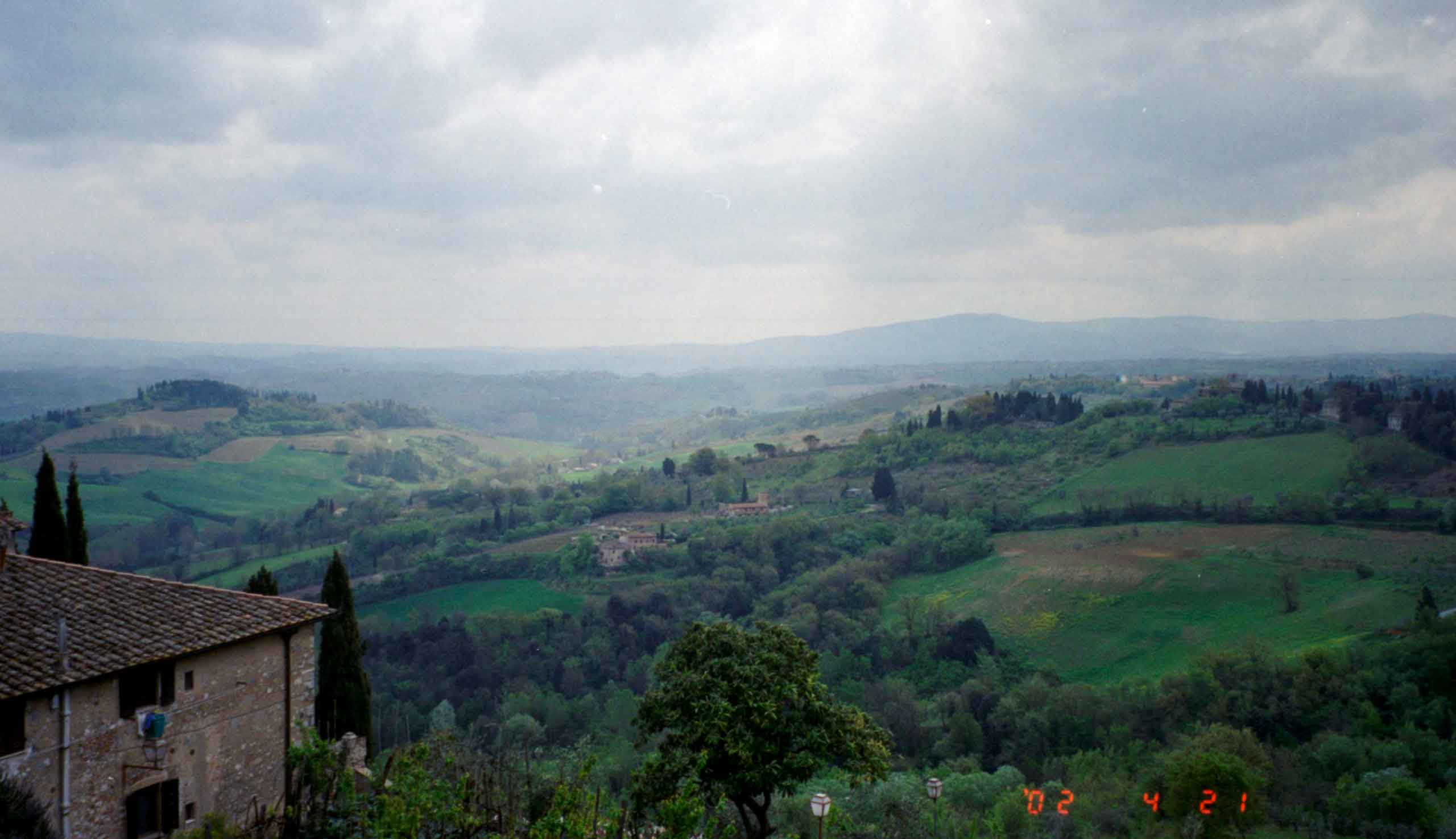 Udsigt fra vor terrasse