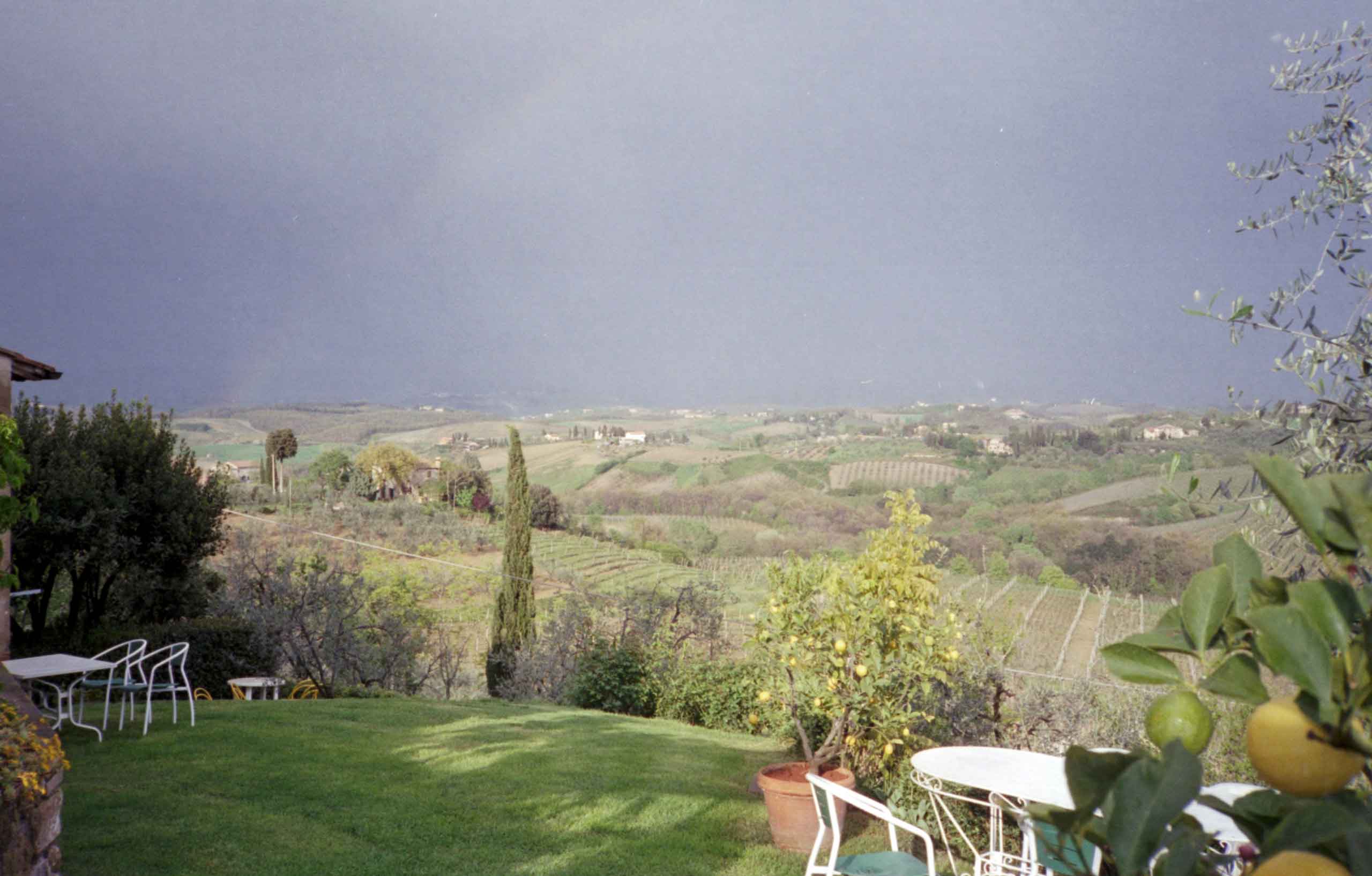 Udsigt fra vor terrasse