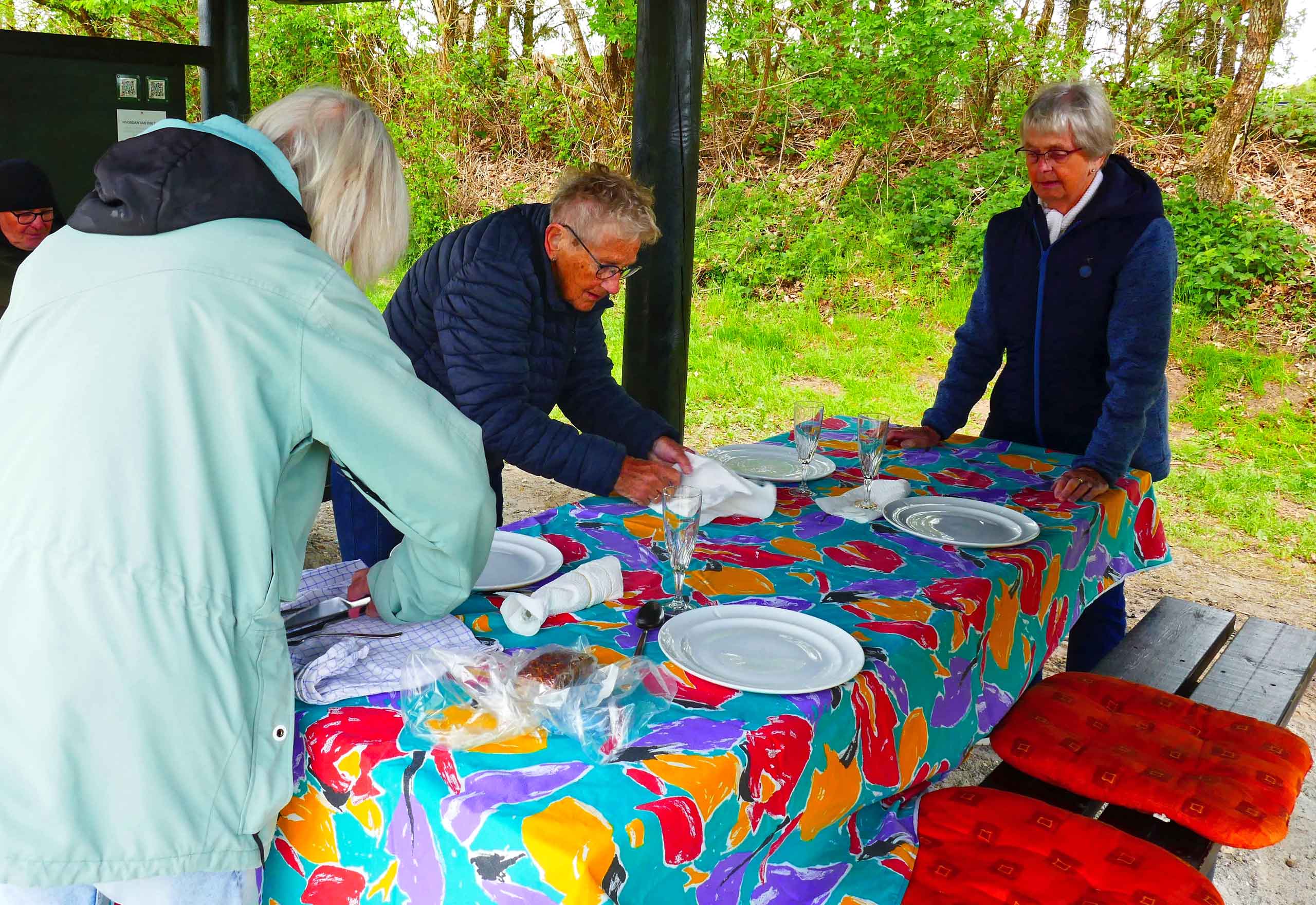 Borddækning til frokost